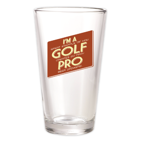 "Vintage Golf Pro" Pint Glass