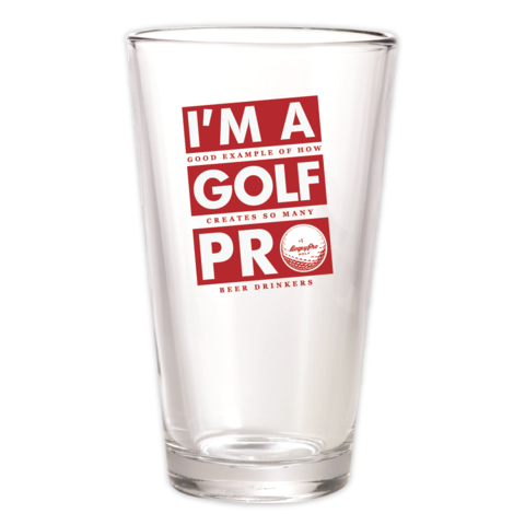"Read Closer: Golf Pro" Pint
